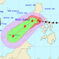 Bão Melor giật cấp 17 đang hướng vào biển Đông
