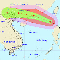 Bão số 2 giật cấp 13-14 và còn tiếp tục mạnh thêm