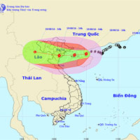 Bão số 3 giật cấp 14, đang tiến về Quảng Ninh - Thanh Hóa