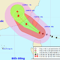 Siêu bão Meranti di chuyển nhanh vào biển Đông
