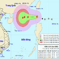 Bão Aere giật cấp 10- 12 tiến vào biển Đông