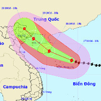 Bão Sarika tăng tốc, tiến thẳng vào Nam Định, Quảng Ninh