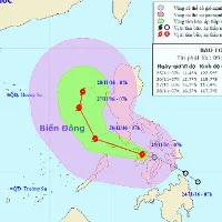 Bão Tokage giật cấp 10 - 11 hướng vào biển Đông