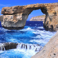 Vòm đá Azure Window trước khi sập xuống biển