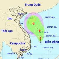 Xuất hiện vùng áp thấp trên Biển Đông