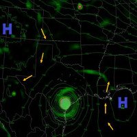 Bão Harvey thành ác mộng của Texas vì kẹt giữa hai khối khí