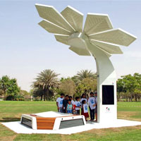 Video: Cây nhân tạo sạc điện thoại, phát Wi-Fi miễn phí ở Dubai