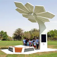 Video: Cây nhân tạo sạc điện thoại, phát Wi-Fi miễn phí ở Dubai