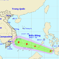 Xuất hiện áp thấp nhiệt đới gần biển Đông