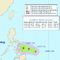 Xuất hiện áp thấp nhiệt đới trên biển Đông