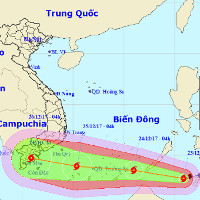 Bão Tembin mạnh lên, đổ bộ vào nước ta trong đêm nay