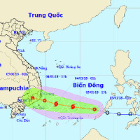 Áp thấp nhiệt đới có thể mạnh lên thành bão khi đến gần Trường Sa