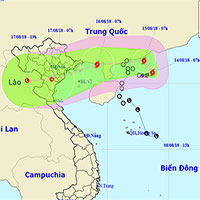 Bão số 4 giật cấp 10, hướng về Quảng Ninh - Nam Định