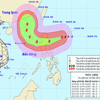 Siêu bão Yutu giật trên cấp 17 đang rất gần biển Đông