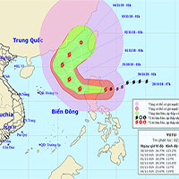 Bão Yutu giật cấp 16, đêm nay tiến vào Biển Đông