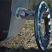 Lốp xe kiêm cánh quạt: Là bánh xe đi trên mặt đất nhưng có thể biến thành cánh quạt khi bay