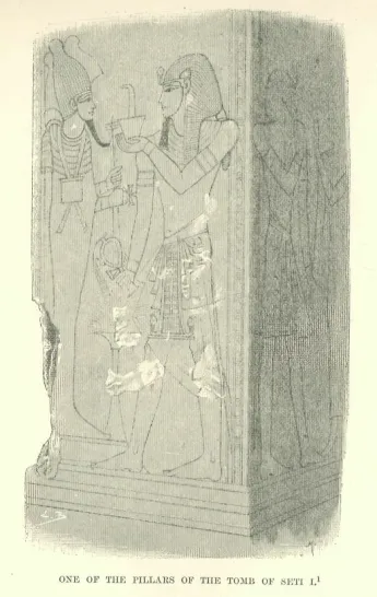 Cột trụ trong lăng mộ Pharaoh Seti I.