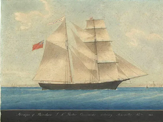 Bức họa tàu Mary Celeste năm 1861