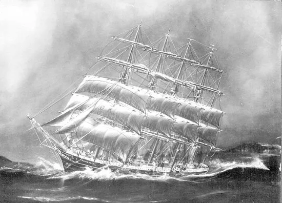 Tàu Kobenhavn chống chọi với sóng dữ