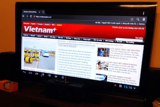 Người dùng có thể đọc báo trên tivi nhờ Livebox.