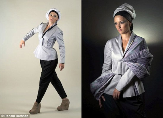 Loại vải này có thể thay đổi màu sắc và hình dạng theo cử động của người mặc.