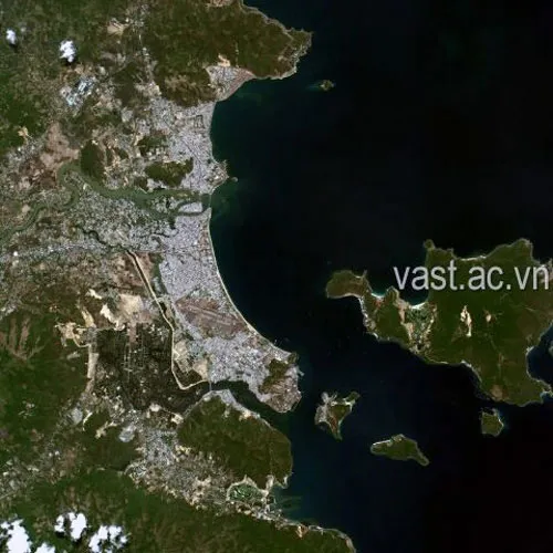 Hình ảnh Nha Trang do vệ tinh chụp.