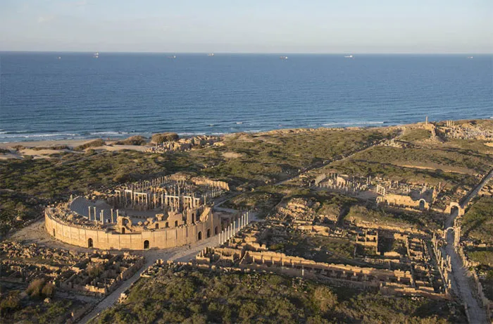 Tàn tích thành phố cổ Leptis Magna.