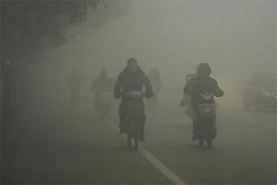 Khói mù bao phủ thành phố Bắc Kinh hồi tháng 1