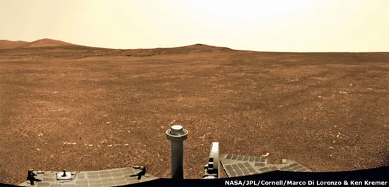 Ảnh do Robot Opportunity chụp trên bề mặt sao Hỏa