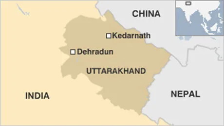 Vị trí của bang Uttarakhand tại Ấn Độ.