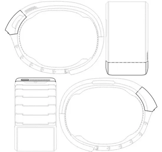 Thiết kế smartwatch trong đơn xin cấp bằng sáng chế của Samsung.