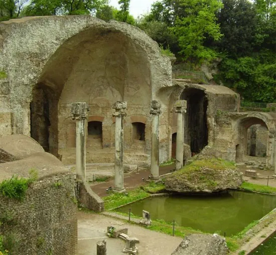 Một góc di tích khu dinh thự của Hoàng đế La Mã Hadrian hồi thế kỷ thứ 2 sau Công nguyên