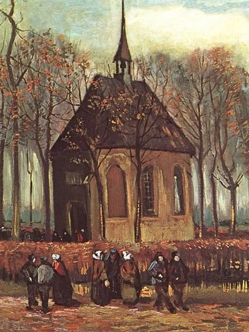 Bức tranh Congregation Leaving the Reformed Church in Nuenen
