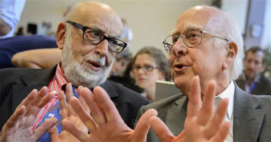 Francois Englert và Peter Higgs, chủ nhân của giải Nobel Vật lý 2013