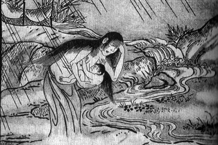 Truyền thuyết về quái vật Ubume bắt cóc trẻ em
