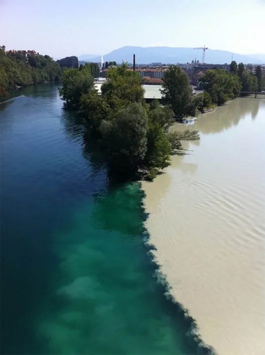 Sông Rhone và sông Arve, Geneva, Thụy Sỹ