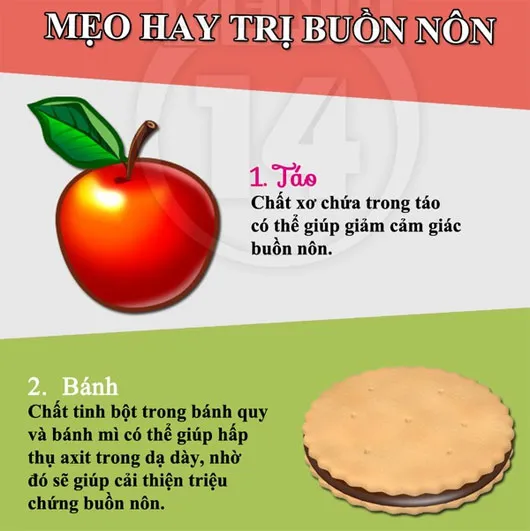 Tổng hợp các thực phẩm dễ tìm chữa chứng buồn nôn