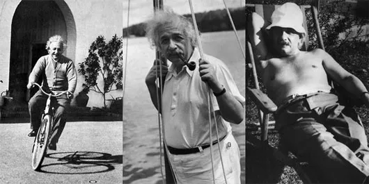 Nếu có dịp, Einstein thường thực hiện những cuộc trốn chạy và thưởng thức nỗi cô đơn khi dong buồm ra khơi hoặc lặng lẽ biến mất