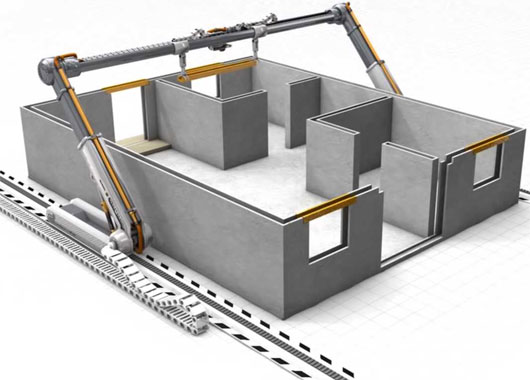 Mô hình máy in 3D xây nhà