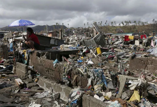Cảnh hoang tàn tại Philippines sau lũ lụt
