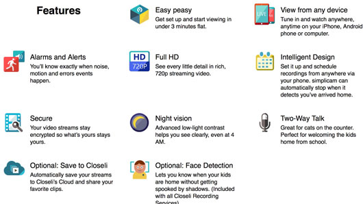Simplicam - camera quan sát nhà cửa, có nhận dạng khuôn mặt