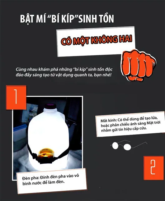 Mẹo vặt sinh tồn giúp bạn thoát nạn mọi lúc mọi nơi