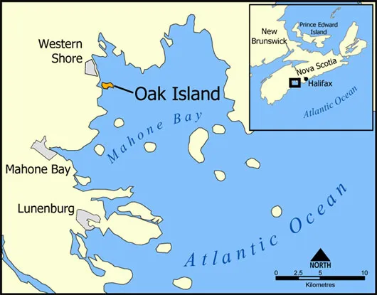 Đảo Oak nằm ở vịnh Mahone thuộc bờ biển phía Nam Canada