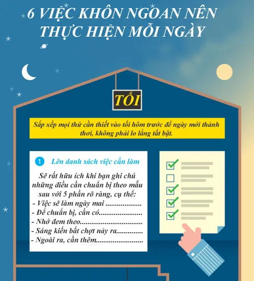 6 việc khôn ngoan nên thực hiện mỗi ngày