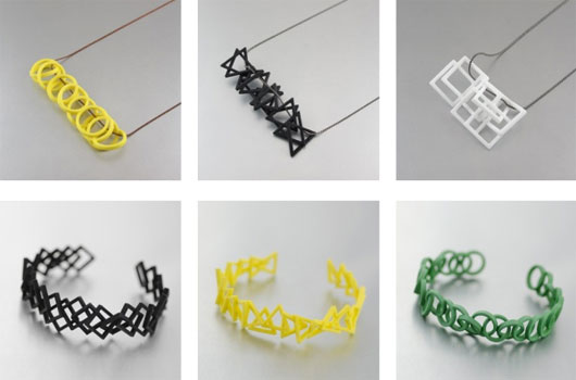 Những bộ trang sức bằng gỗ được tạo ra bằng công nghệ in 3D