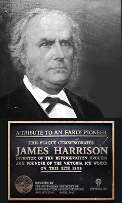Kỹ sư James Harrison, người đầu tiên chế tạo thành công cỗ máy tạo băng vào năm 1851