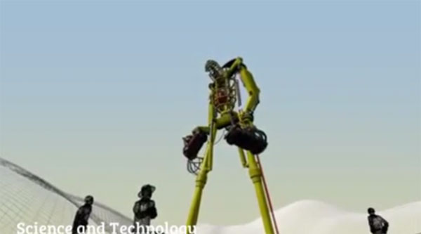 Robot khổng lồ có tài tung hứng xe hơi