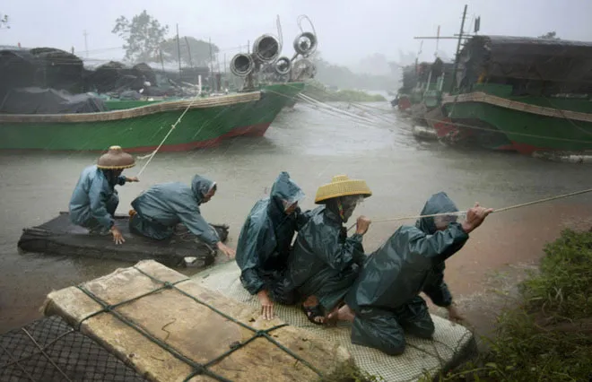 Các ngư dân ở Quảng Đông được đưa tới khu vực an toàn hơn để tránh bão.