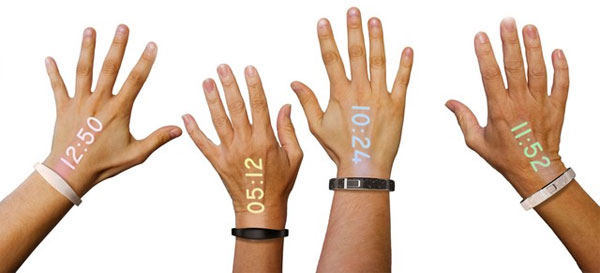 Đồng hồ thông minh Ritot có thể hiển thị nội dung thông báo trực tiếp lên bàn tay