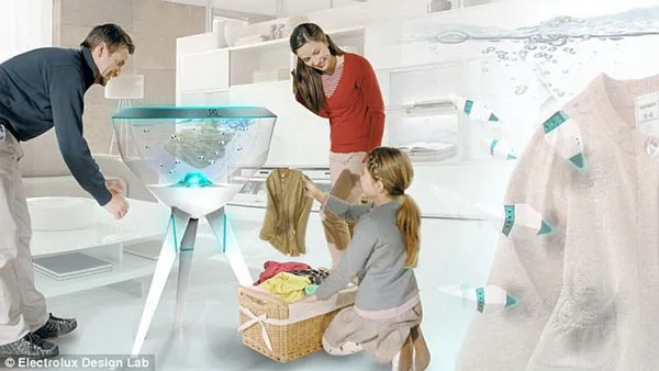 Máy giặt Pecera loại bỏ vết bẩn bằng những con robot cá